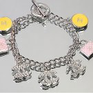 WOMENS SILVER CHARM BRACELET NEW IN GIFT BOX HIGH QUALITY
