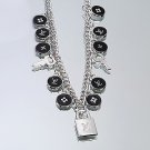 SILVER CHARM NECKLACE HIGH QUALITY NEW IN GIFT BOX WITH BAG