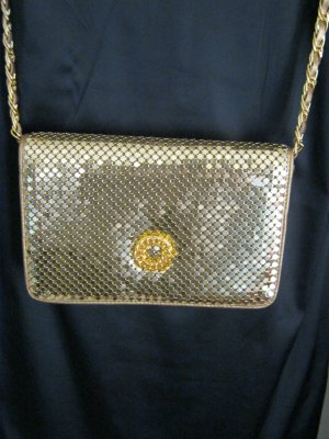 Gold Sequined Purse with Strap