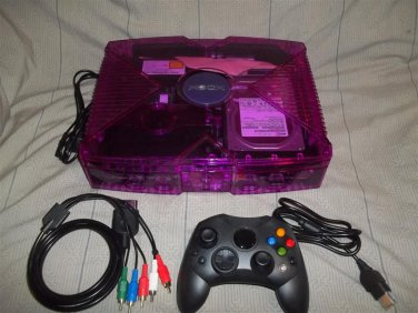 Purple Clear GhostCase Xbox XBMC media center xmugen UnleashX Modded