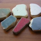 6 BEACH SEA GLASS CERAMIC POTTERY MOSAIC  MIX PENDANT