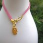 Pink Bracelet String golden Hamsa Kabbalah Charm luck