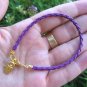 Purpel Bracelet String golden Hamsa Kabbalah Charm luck