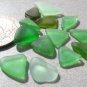 13 TINY Small Genuine Sea Beach Glass Triangle Jewlery