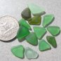 13 TINY Small Genuine Sea Beach Glass Triangle Jewlery