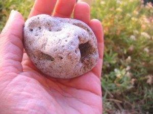 POWERFUL Magic Natural Holey Holy 2 Holes Stone Rock h