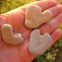 3 Natural Heart Stone Pebble Beach Sea LOVE RockS 4