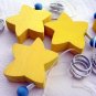 NEW WOOD STAR KEYCHAIN KEY RING CHAIN LEGNOMAGIA ITALY