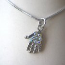Hamsa charm necklace chain kabbalah luck jerusalem