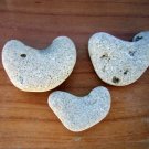 3 Natural Heart Shaped Stone Pebble Beach Sea LOVE