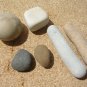 6 UNIQUE NATURAL PATTERN PEBBLES STONES SEA BEACH IG