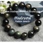 100% NEW Bead Shape Rainbow Obsidian Crystal Bracelet 14 mm オブシディアン O4