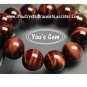 Bead Shape Red Tiger Eye Crystal Bracelet 16mm 赤虎目石 レッドタイガーズアイ RT3