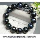 Bead Shape Hawk's Eye Crystal Bracelet 16mm 鷹目石 ホークスアイ HT5