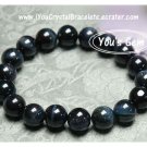 Bead Shape Hawk's Eye Crystal Bracelet 11mm 鷹目石 ホークスアイ HT4