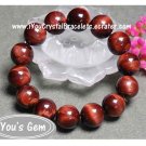 Bead Shape Red Tiger Eye Crystal Bracelet 14mm 赤虎目石 レッドタイガーズアイ RT 1