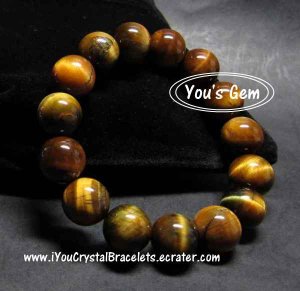 Bead Shape Tiger's Eye Crystal Bracelet 13mm &egrave;��&ccedil;�&reg;&ccedil;�&sup3; &atilde;�&iquest;&atilde;�&curren;&atilde;�&not;&atilde;�&frac14;&atilde;�&ordm;&atilde;�&cent;&atilde;�&curren; T1