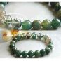 100% NEW Bead Shape Moss Agate Bracelet 10 mm &egrave;��&ccedil;�&ordf;&ccedil;�� &atilde;�&cent;&atilde;�&sup1;&atilde;�&cent;&atilde;�&sup2;&atilde;�&frac14;&atilde;�� MA2