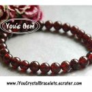100% NEW Bead Shape Garnet Crystal Bracelet 6mm 柘榴石,ざくろいし,ガーネット G3