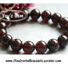100% NEW Bead Shape Garnet Crystal Bracelet 11 mm 柘榴石,ざくろいし,ガーネット G2