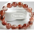 Bead Shape Red Rutilated Quartz Crystal Bracelet 12 mm レッドルチルクォーツ RR1