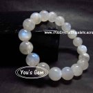 Bead Shape Moonstone Crystal Bracelet 14 mm 月長石ムーンストーン M2