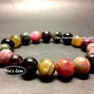 Bead Shape Watermelon Tourmaline Crystal Bracelet 10mm 電気石 でんきせき トルマリン W1