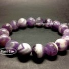 100% NEW Bead Shape Amethyst Crystal Bracelet 12mm 紫水晶 アメシスト A1