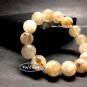 Bead Shape Gold Rutilated Quartz Crystal Bracelet 14mm &eacute;��&ccedil;&acute;�&ccedil;�&sup3; &atilde;�&laquo;&atilde;��&atilde;�&laquo; G3