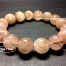 Bead Shape Red Rutilated Quartz Crystal Bracelet 14 mm レッドルチルクォーツ RR2