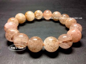 Bead Shape Red Rutilated Quartz Crystal Bracelet 14 mm &atilde;�&not;&atilde;��&atilde;��&atilde;�&laquo;&atilde;��&atilde;�&laquo;&atilde;�&macr;&atilde;�&copy;&atilde;�&frac14;&atilde;�� RR2