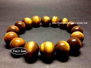 Bead Shape Tiger's Eye Crystal Bracelet 14mm &egrave;��&ccedil;�&reg;&ccedil;�&sup3; &atilde;�&iquest;&atilde;�&curren;&atilde;�&not;&atilde;�&frac14;&atilde;�&ordm;&atilde;�&cent;&atilde;�&curren; T2