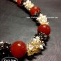 100% NEW Bead Shape Agate Crystal Necklace 16 mm çªç ã¡ã㦠A1