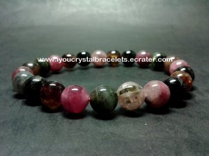 Bead Shape Watermelon Tourmaline Crystal Bracelet 8mm &eacute;�&raquo;&aelig;&deg;�&ccedil;�&sup3; &atilde;�&sect;&atilde;��&atilde;��&atilde;��&atilde;��  &atilde;��&atilde;�&laquo;&atilde;��&atilde;�&ordf;&atilde;�&sup3; W2