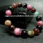 Bead Shape Watermelon Tourmaline Crystal Bracelet 12mm 黿°ç³ ã§ãããã ãã«ããªã³ W4