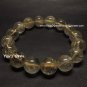 Bead Shape Gold Rutilated Quartz Crystal Bracelet 15mm &eacute;��&ccedil;&acute;�&ccedil;�&sup3; &atilde;�&laquo;&atilde;��&atilde;�&laquo; G2