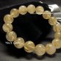 Bead Shape Gold Rutilated Quartz Crystal Bracelet 9mm &eacute;��&ccedil;&acute;�&ccedil;�&sup3; &atilde;�&laquo;&atilde;��&atilde;�&laquo; G7