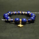 Bead Shape Lapis Llazuli Bracelet 10 mm 青金石 ラ ピスラズリ L1