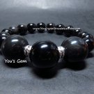 100% NEW Bead Shape Rainbow Obsidian Crystal Bracelet 10 mm オブシディアン O2