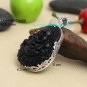 100% NEW Obsidian Crystal Pendant Happy Buddha with 925 Silver ãªãã·ãã£ã¢ã³ O8