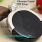 100% NEW Obsidian Crystal Pendant Pixiu with 925 Silver ãªãã·ãã£ã¢ã³ O9