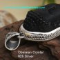100% NEW Obsidian Crystal Pendant Buddha Head with 925 Silver &atilde;�&ordf;&atilde;��&atilde;�&middot;&atilde;��&atilde;�&pound;&atilde;�&cent;&atilde;�&sup3; O11