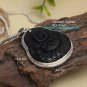 100% NEW Obsidian Crystal Pendant Happy Buddha with 925 Silver ãªãã·ãã£ã¢ã³ O12