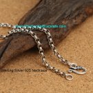 100% NEW Sterling Silver 925 3mm x 65cm Necklace SN1