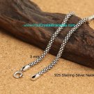 100% NEW Sterling Silver 925 3mm x 50cm Necklace SN5