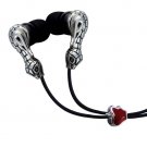 Snake Shaped Gothic Stainless Steel Jewelry Earphones Earbuds + iPhone Adapter