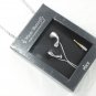 Elegant Clear Crystal Stainless Steel Jewelry Earphones Earbuds + iPhone Adapter