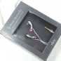Elegant Pink Crystal Stainless Steel Jewelry Earphones Earbuds + iPhone Adapter