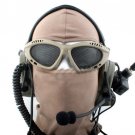 Khaki Tactical Metal mesh eye protection goggle