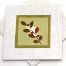 3 handmade birthday thank you Moms Day cards white 5x5 pressed flowers eco friendly paper
